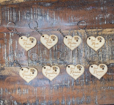 Mother and grand parents keychains