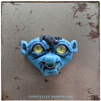 Goblin Face Magnet polymer clay sculpture  - Thumbnail 2