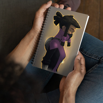 Radiant kamikaze spiral notebook/sketchbook