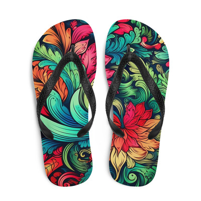 Bohemian sky frabic flip-flops 