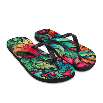 Bohemian sky frabic flip-flops 