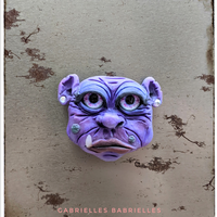 Goblin Face Magnet polymer clay sculpture  - Thumbnail 2
