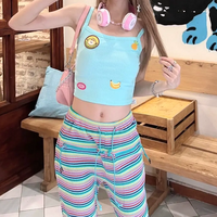 Y2K RAINBOW STRIPE PANTS - Thumbnail 1