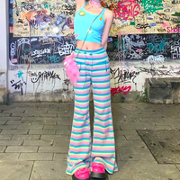 Y2K RAINBOW STRIPE PANTS - Thumbnail 4