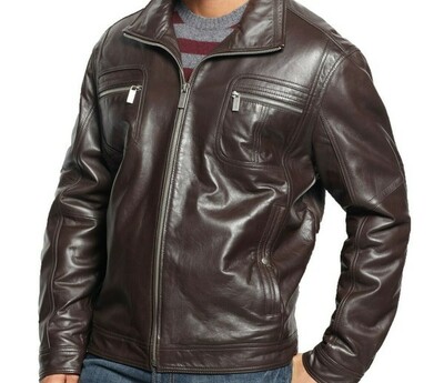Mens Leather Jacket Stylish Slimfit Genuine Lambskin Motorcycle Bomber Biker