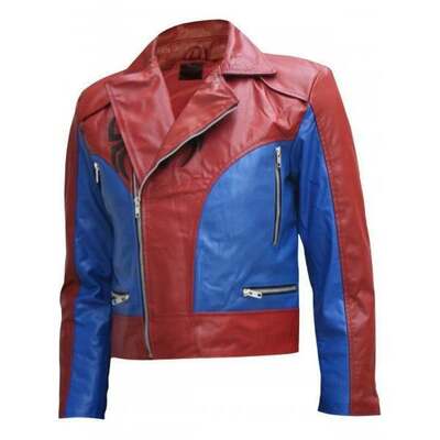 Spider Man Leather Biker Jacket for Men Motorbike Wear