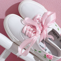 Pink Rose Casual White Shoes - Thumbnail 3