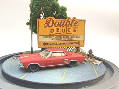 Double Deuce Diorama Lamp - 1980s Inspired - Limited Edition