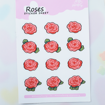 Rose sticker sheet