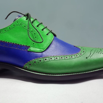 Premium leather brogue toe oxford multi color wing tip made to order men shoes