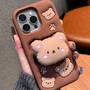 Cartoon 3D Bear Case For iPhone 17 16 15 IPS504-1