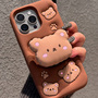 Cartoon 3D Bear Case For iPhone 17 16 15 IPS504-2