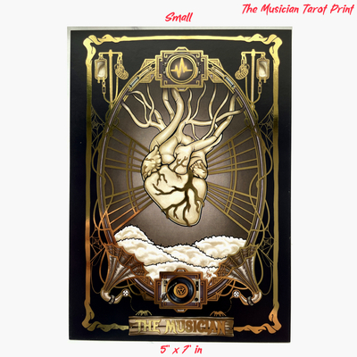 The musician tarot card gold foil print