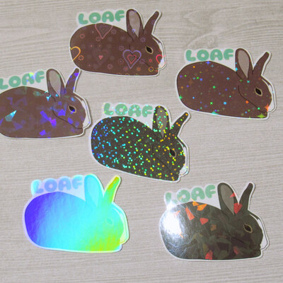 Bunny loaf mode holo stickers