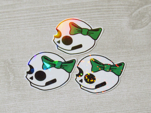 Cutie Skull Holo Stickers