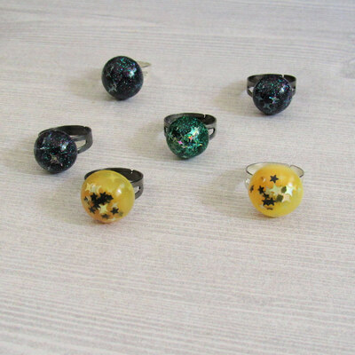 Resin doll eye rings