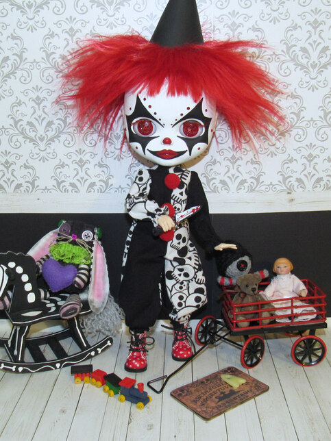 Custom Blythe Creepy Clown Giggles