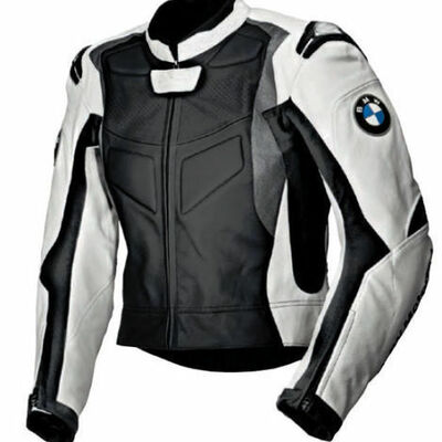 Mens multicolor bmw motorcycle racing biker leather jacket xs-6xl size available