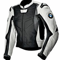 Mens Multicolor BMW Motorcycle Racing Biker Leather Jacket XS-6XL Size Available - Thumbnail 1