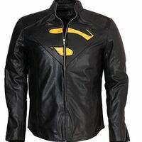 NEW Superman Black for Man Leather Jacket 2019 - Thumbnail 1