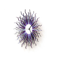 Medusa lavender - modern wooden wall clock in shades of purple and grey - Thumbnail 7