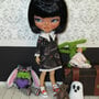 Coffin Roses Wednesday Style Dress For Blythe, Pullip, Rainbow High, 1/6 Fashion Dolls - Thumbnail 1