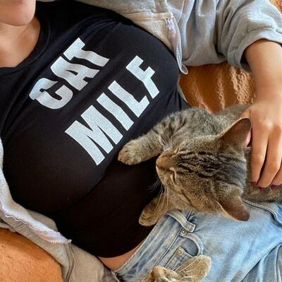 CAT M I L F BABY TEE