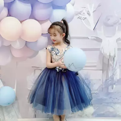 Kids girls wedding dress baby girl sequined flowers dresses fashion children pageant dress - Thumbnail 1
