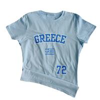 GREECE PASTEL BLUE BABY TEE - Thumbnail 2