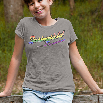 Springfield pride, bring out the rainbow. youth athletic t-shirt