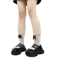 Double Belt Buckle Thick-Soled Mary Jane Shoes - Thumbnail 3