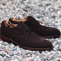 Suede Brown Tone Leather Superior Lace Up Handcrafted Men Apron Toe Shoes