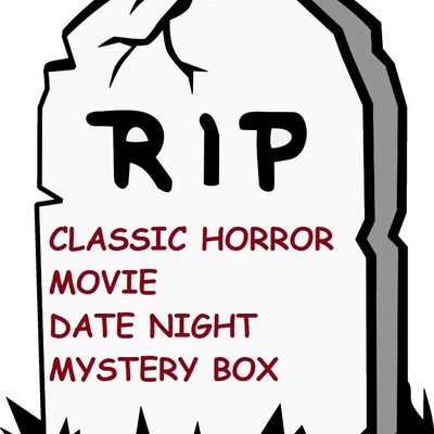 Date night kit classic horror movie universal studios monster creature black & white halloween mystery box