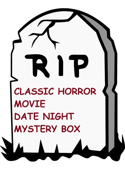 DATE NIGHT KIT Classic Horror Movie Universal Studios Monster Creature Black & White Halloween Mystery Box