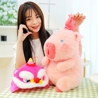 Cute Pink Capybara Plush Toy With Hat - Thumbnail 5