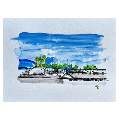 The valley - watercolor