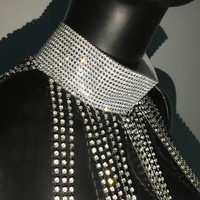 Shiny Diamond-filled Long Tassel Choker Necklace - Thumbnail 6