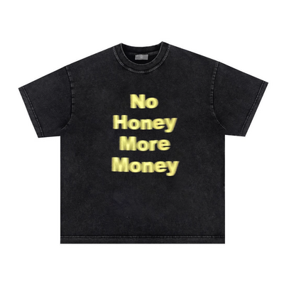 No honey more money acid wash t shirt - Thumbnail 2