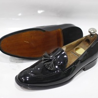 Men's Handmade Shoes Black Patent Leather Slip On Stylish Loafer Dress & Formal Wear Shoes - Thumbnail 2