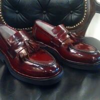 Handmade Leather Ox Blood Patina Tassel Loafers Men Shoes Custom man shoes - Thumbnail 1