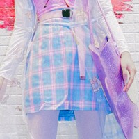 Harajuku Mini Y2K Plaid Schoolgirl Skirt | Pink and Blue Vintage Vibes - Thumbnail 6