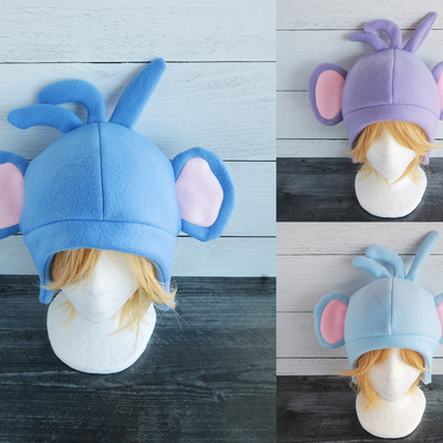 Monkey with hair fleece hat 