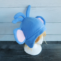 Monkey with Hair Fleece Hat  - Thumbnail 3