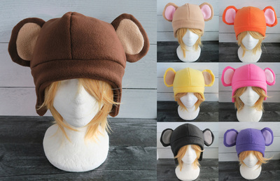 Monkey fleece hat 