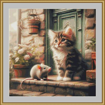 Best friends cross stitch pattern