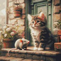 Best Friends Cross Stitch Pattern - Thumbnail 1