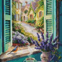 Bird At The Window Cross Stitch Pattern - Thumbnail 1
