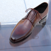 Crafted Leather Dark Brown Leather Classic and Simple Dress Lace up Shoes - Thumbnail 1