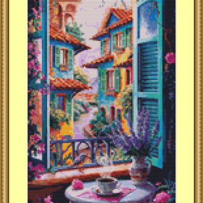 Bird at the window 1 cross stitch pattern
