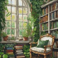 Books Cross Stitch Pattern - Thumbnail 1
